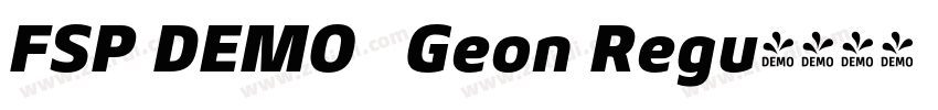 FSP DEMO   Geon Regu字体转换